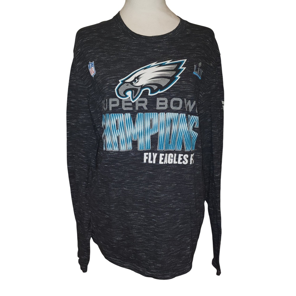 Philadelphia Eagles Super Bowl Champions Long Sleeve T Shirt Mens Medium